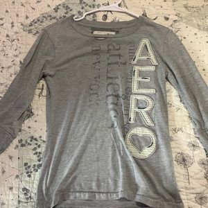 Aeropostale gray mid sleeve shirt